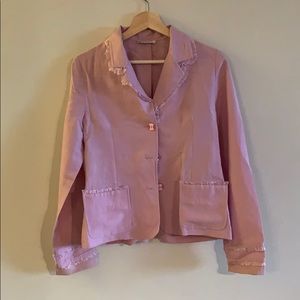 Linen pink blazer